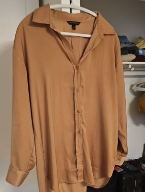 Banana Republic Tan Button-Up Shirt